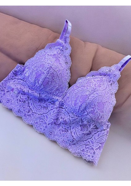 Tekli Leylak Rengi Üst Bralet