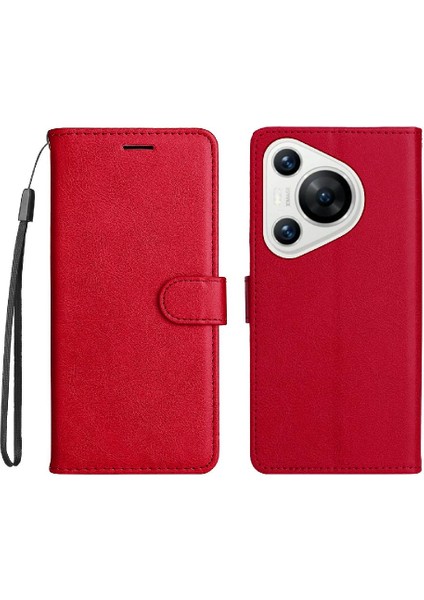 Kart Yuvası Klasik Düz Renk Iş Telefonu ile Huawei P70 Için Flip Case (Yurt Dışından)