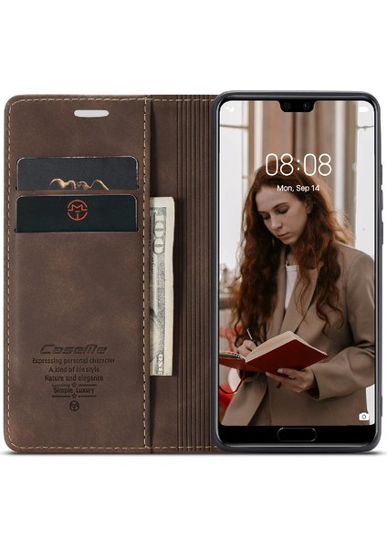 Mays Home1 Huawei P20 Pro Için Flip Case Vintage Pu Deri Cüzdan Flip Folio Kitap (Yurt Dışından)