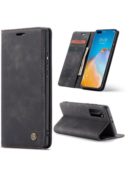 Huawei P40 Pro Flip Folio Kitap Kılıf Için Flip Case Kart Yuvası Kickstand Pu (Yurt Dışından) fiyatları