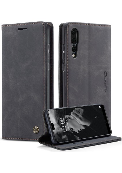 Huawei P20 Pro Için Flip Case Vintage Pu Deri Cüzdan Flip Folio Kitap (Yurt Dışından) modelleri