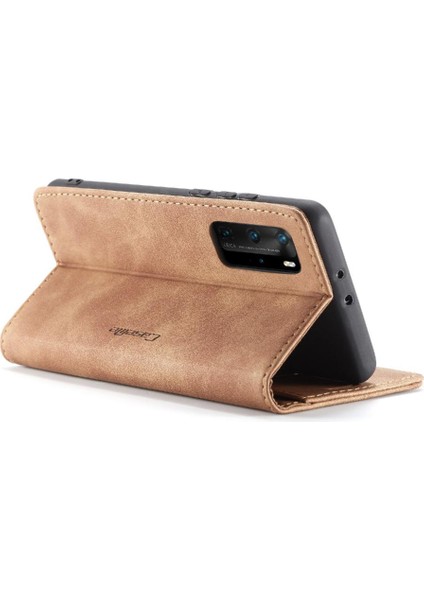 Mays Home1 Huawei P40 Pro Flip Folio Kitap Kılıf Için Flip Case Kart Yuvası Kickstand Pu (Yurt Dışından)