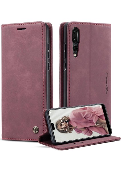 Huawei P20 Pro Için Flip Case Vintage Pu Deri Cüzdan Flip Folio Kitap (Yurt Dışından)