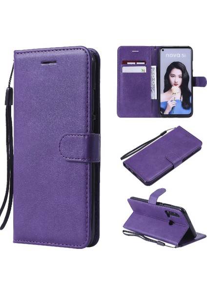 Kart Yuvası ile Huawei P20 Lite Için Flip Case Iş Cüzdan Telefon Kılıfı (Yurt Dışından)
