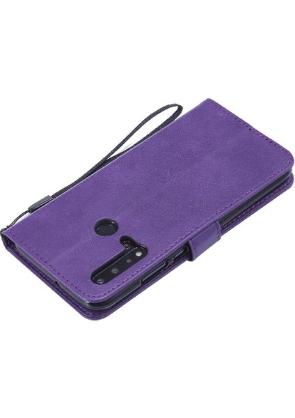 Kart Yuvası ile Huawei P20 Lite Için Flip Case Iş Cüzdan Telefon Kılıfı (Yurt Dışından)