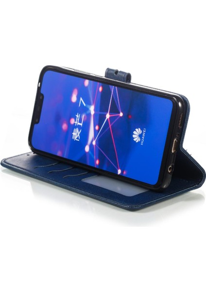 Mays Home1 Huawei Mate 20 Lite Için Cüzdan Durumda Kickstand Manyetik Kapatma Kabartmalı (Yurt Dışından)