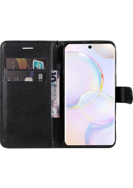 Kart Yuvası ile Huawei Nova 9 Için Flip Case Iş Cüzdan Telefon Kılıfı Yüksek (Yurt Dışından)