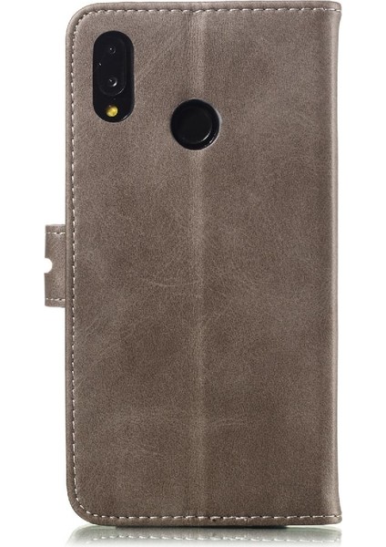 Huawei P20 Lite Için Cüzdan Durumda Tüm Yuvarlak Koruma Kabartmalı Kart Tutucu (Yurt Dışından)