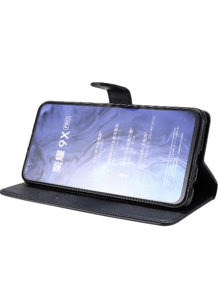 Onur 9x Için Flip Case/9x Pro Klasik Düz Renk Yüksek Kaliteli Deri (Yurt Dışından)