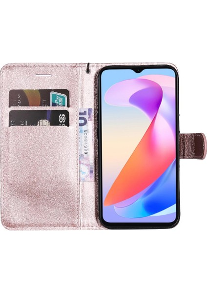 Onur Için Flip Case X6A 4g Klasik Düz Renk Iş Cüzdan Telefon Kılıfı (Yurt Dışından)