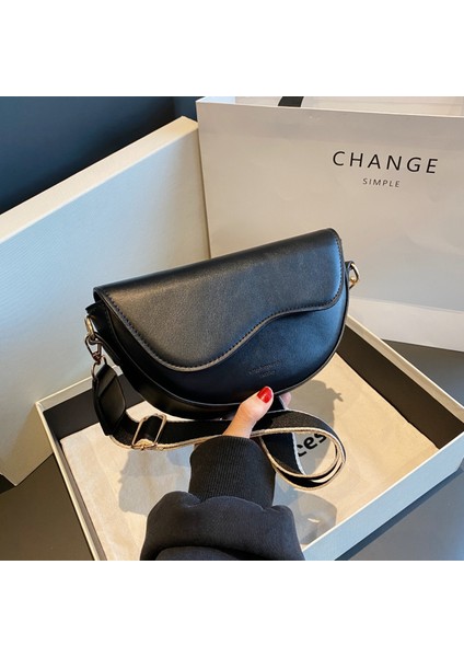 Doku Küçük Çanta Kadın Yeni Popüler Retro Yüz Eşleşen Crossbody Çanta Moda Omuz Koltuk Altı Eyer Çantası (Yurt Dışından)