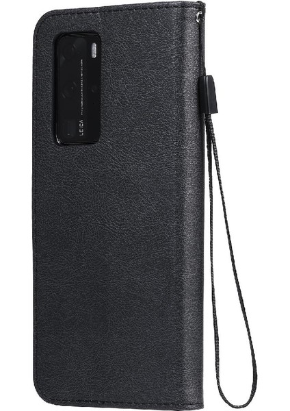 Huawei P40 Pro Klasik Düz Renk ile Yüksek Kaliteli Deri Flip Case (Yurt Dışından) fırsatları