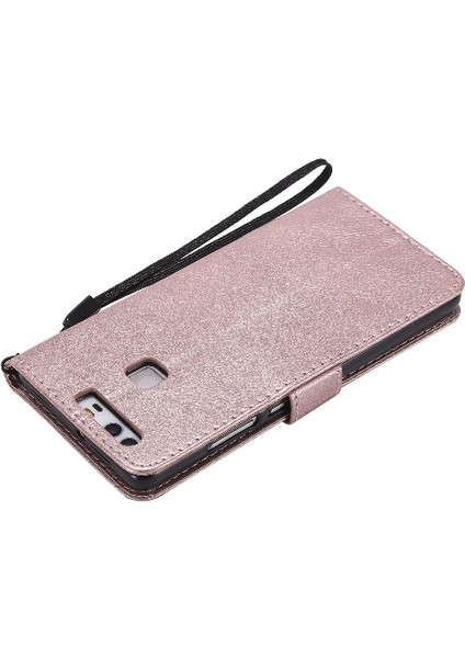 Huawei P9 Klasik Düz Renk Yüksek Kaliteli Deri Iş Için Flip Case (Yurt Dışından)