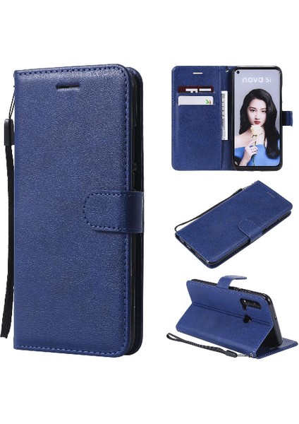Kart Yuvası ile Huawei P20 Lite Için Flip Case Iş Cüzdan Telefon Kılıfı (Yurt Dışından)