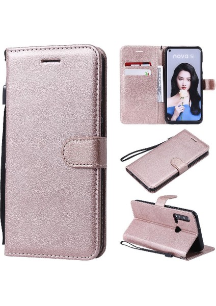 Kart Yuvası ile Huawei P20 Lite Için Flip Case Iş Cüzdan Telefon Kılıfı (Yurt Dışından)