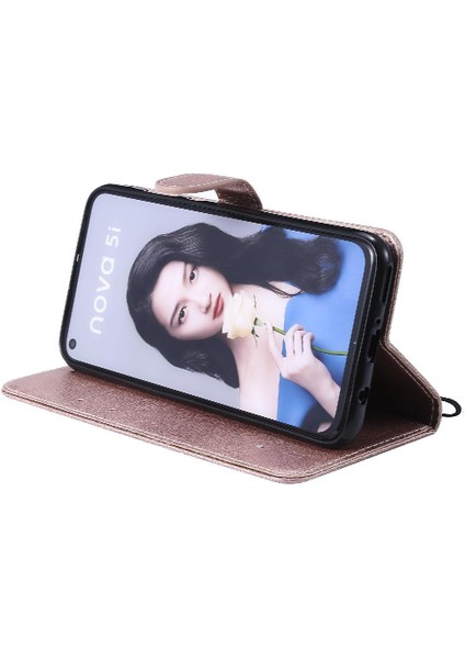 Kart Yuvası ile Huawei P20 Lite Için Flip Case Iş Cüzdan Telefon Kılıfı (Yurt Dışından)