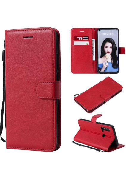 Kart Yuvası ile Huawei P20 Lite Için Flip Case Iş Cüzdan Telefon Kılıfı (Yurt Dışından)