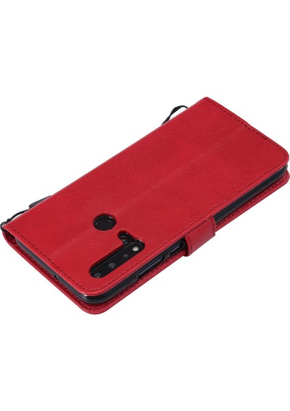 Kart Yuvası ile Huawei P20 Lite Için Flip Case Iş Cüzdan Telefon Kılıfı (Yurt Dışından)
