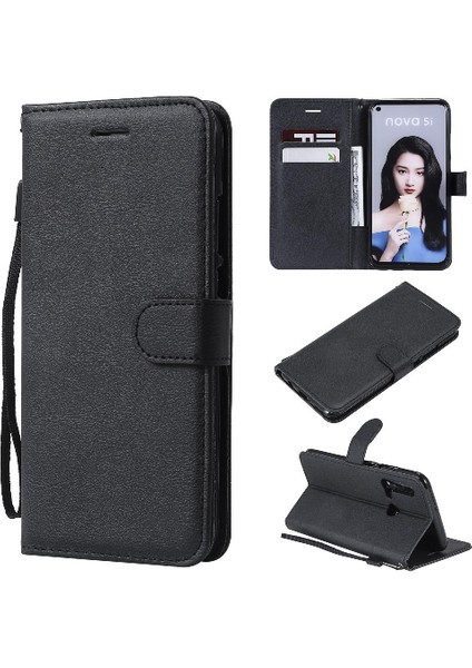 Kart Yuvası ile Huawei P20 Lite Için Flip Case Iş Cüzdan Telefon Kılıfı (Yurt Dışından)