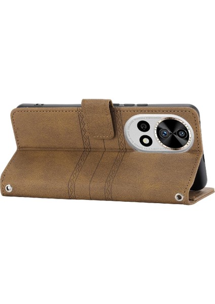 Huawei Nova 12 Için Flip Case Cüzdan Kılıf Manyetik Kapatma Pu Deri (Yurt Dışından)
