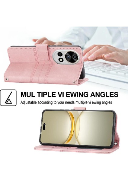 Huawei Nova 12 Için Flip Case Cüzdan Kılıf Manyetik Kapatma Pu Deri (Yurt Dışından)