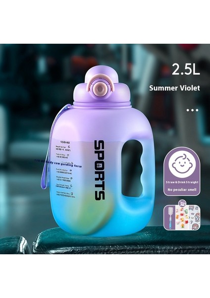 Büyük Kapasiteli Spor Su Şişesi Tonlarca Yüksek Sıcaklığa Dayanıklı Plastik Su Şişesi (Yurt Dışından)