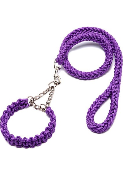 ZHOUHUAN3SHOP Örgülü Köpek Tasması Köpek Tasması Patlamaya Dayanıklı Evcil Hayvan Tasması Sekiz Telli Naylon Tasma (Yurt Dışından)