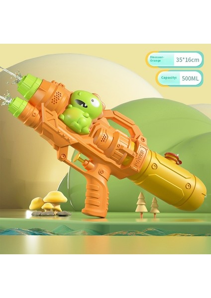 Karikatür Çocuk Dinozor Su Tabancası Oyuncak Çift Meme Su Püskürtme Ördek Su Tabancası Büyük Boy (Yurt Dışından)