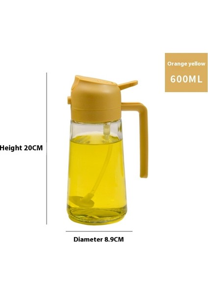 ZHOUHUAN3SHOP 2'si 1 Arada Yağ Şişesi Büyük Kapasiteli Presli Yağ Püskürtme Şişesi (Yurt Dışından)
