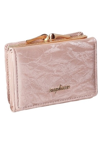 Basit Kadife Şeker Rengi Çok Fonksiyonlu Cüzdan (Yurt Dışından)