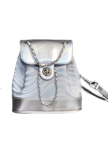 Zincir Sırt Çantası Kadın Yeni 2024 Tasarım Niş Yaz Su Dalgalanma Süper Sıcak Moda Kadın Sırt Çantası (Yurt Dışından)