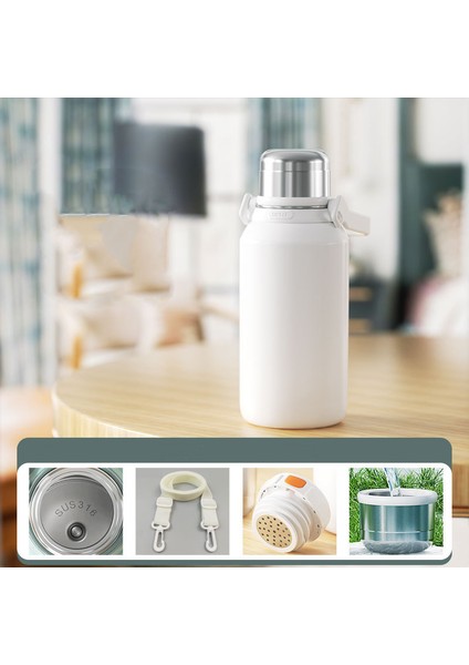 900 ml Büyük Kapasiteli Öğrenci Paslanmaz Çelik Yalıtımlı Su Bardağı Çocuk Taşınabilir Su Şişesi (Yurt Dışından)