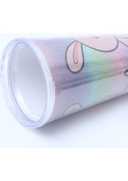 Karikatür Tavşan Taşınabilir Pipet Plastik Su Bardağı Çocuk Büyük Kapasiteli Yuvarlak Kapaklı Su Bardağı (Yurt Dışından) indirimleri