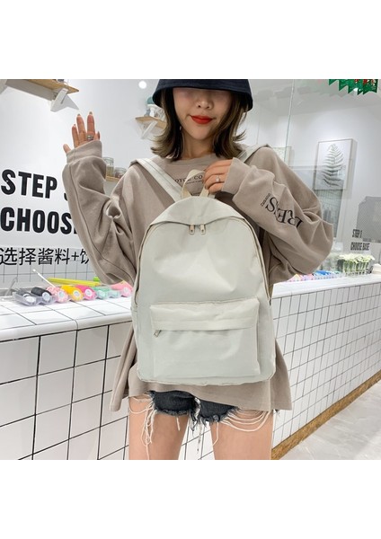 Okul Çantası Kadın Japon Basit Kampüs Sırt Çantası Kore Versiyonu Ins Kolej Tarzı Öğrenci Sırt Çantası Eğlence Çantası Seyahat Çantası (Yurt Dışından)