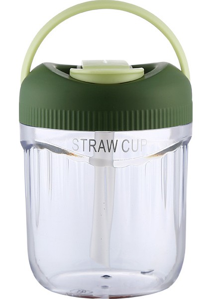 Yazlık Şeffaf Kahve Fincanı Kadın Portatif Sütlü Çay Pipetli Bardak Matara (Yurt Dışından)