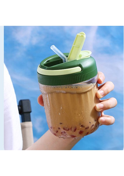 Yazlık Şeffaf Kahve Fincanı Kadın Portatif Sütlü Çay Pipetli Bardak Matara (Yurt Dışından) fiyatları