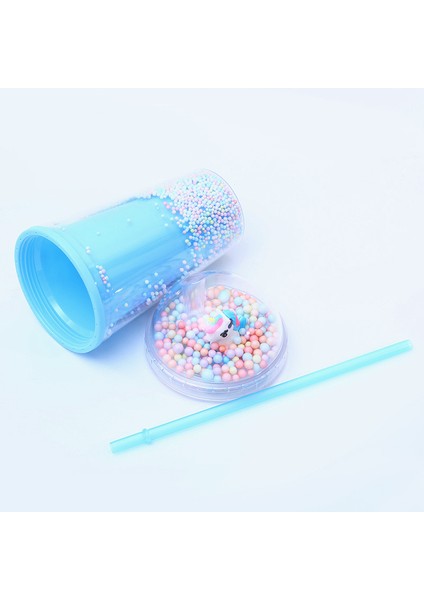Yaz Çift Katmanlı Soğuk Yalıtım Pipetli Bardak Taşınabilir Kabarcık Top Plastik Bardak (Yurt Dışından) fiyatları
