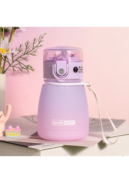 305ML Çocuk Sevimli Saman Plastik Su Şişesi Öğrenci Mini Taşınabilir Su Bardağı (Yurt Dışından)