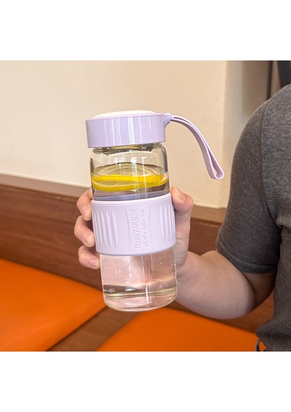 480ML Öğrenci Yaz Basit Taşınabilir Cam Su Şişesi (Yurt Dışından)