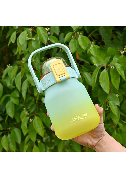 1000 ml Yaz Öğrenci Açık Spor Büyük Kapasiteli Su Bardağı Çocuk Saman Su Şişesi (Yurt Dışından)