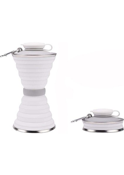 500 ml Çocuk Açık Silikon Katlanır Su Şişesi Seyahat Spor Su Bardağı (Yurt Dışından)