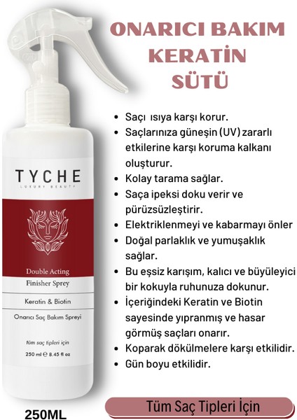 Luxury Beauty Isıya Karşı Koruyuculu Onarıcı Keratin Sütü Saç Spreyi Double Acting Finisher Sprey 250ML fiyatları