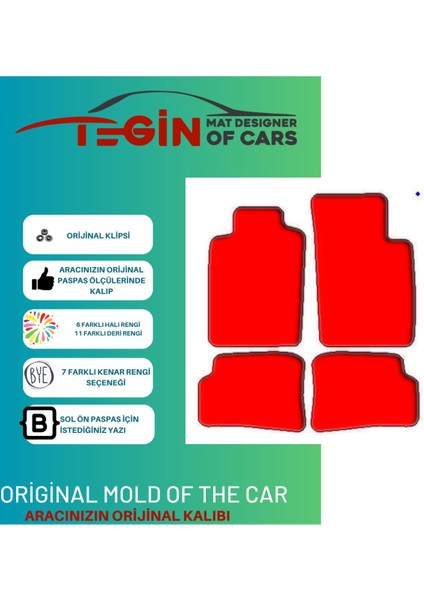 Renault Megane 1 Coupe 1996-2002 Prime Siyah Halı Gri Kenar Halı Paspas fiyatları
