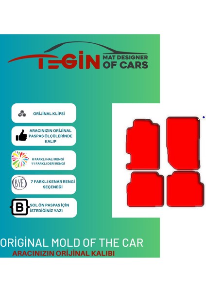 Honda Accord 1989-1993 Prime Siyah Halı Mavi Kenar Halı Paspas fiyatları