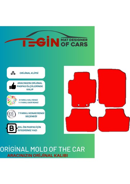 Honda Accord 2002-2007 Prime Siyah Halı Sarı Kenar Halı Paspas fiyatları