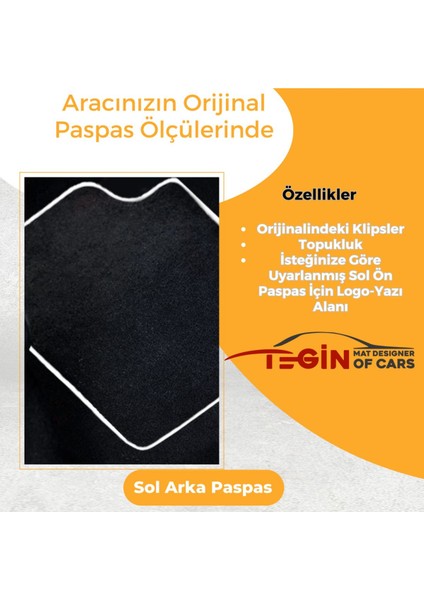 Honda Cvr 2 2002-2006 Prime Siyah Halı Beyaz Kenar Halı Paspas