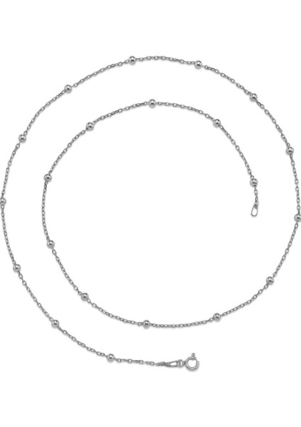 Toplu Bayan Gümüş Zincir Kolye 60 cm 3 Renk wsn212u