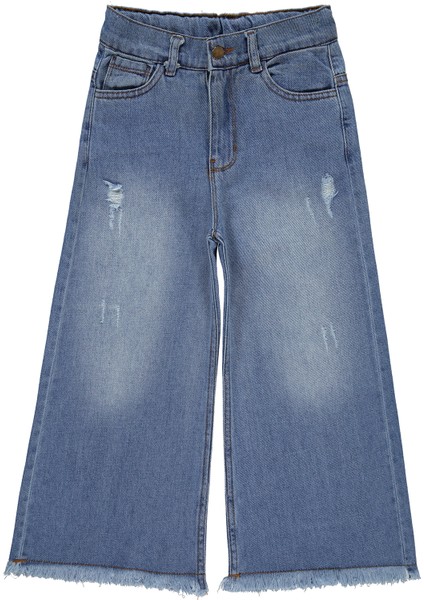 Kız Çocuk Pantolon 6-9 Yaş Buz Mavi