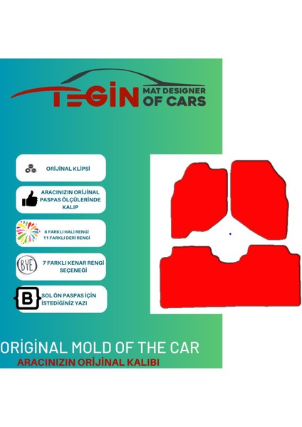Honda City 2002-2008 Prime Siyah Halı Mavi Kenar Halı Paspas fiyatları