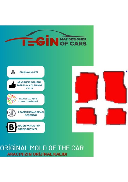 Honda Civic Euro Sedan 1995-2001 Prime Siyah Halı Gri Kenar Halı Paspas fiyatları